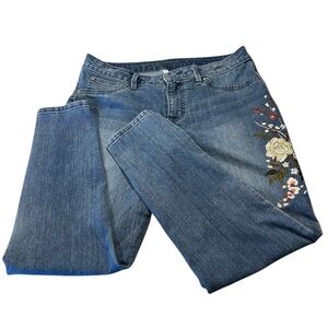 Lovely Jennifer Lopez Embroidered Blue Jeans